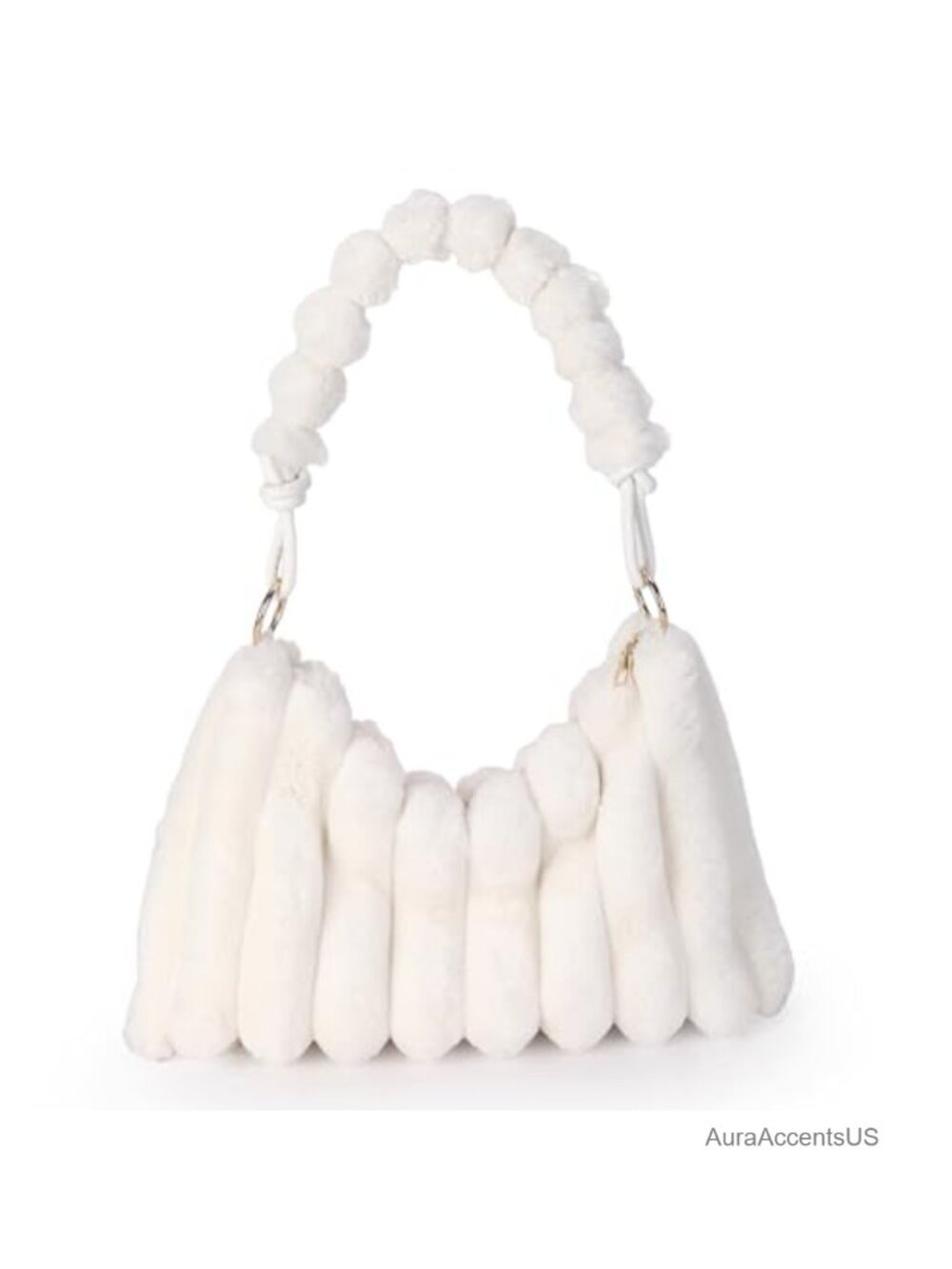Faux Fur Purse Fluffy Fuzzy Tote Bag Plush Shoulder Handbag